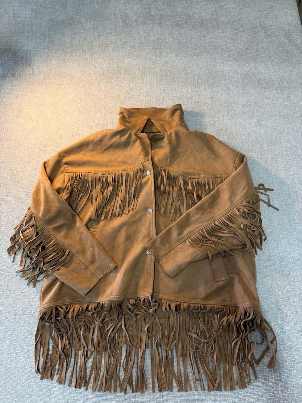 Nasty Gal Collection Faux Suede Fringe Western Jacket - Picture 2 of 4